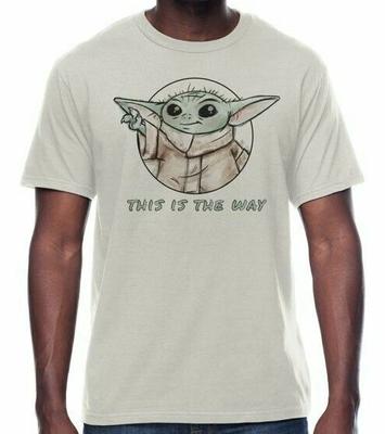 Star Wars The Mandalorian Serie TV Baby Yoda Questo è il Modo T-shirt 100% Cotone Magliette Uomo Top Nuovo