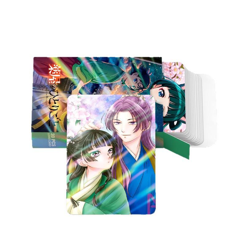 Anime Laser Lomo Cards Cartoon Character Holographic Photocard Kawaii Stationery Gift