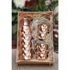 Diamond Pure Copper Bottle - 1L with 2 Glass Set | Ayurvedic Health Benefits Hammered Design | Leak-Proof And Jointless Water Bottle Hand Made