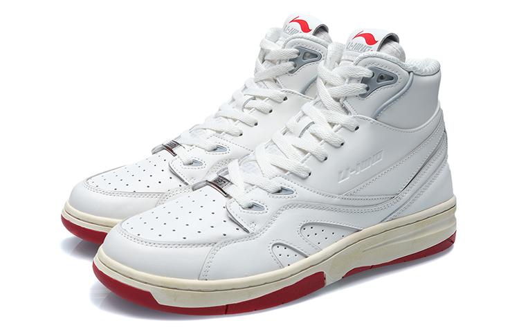 Li Ning 937 Vintage Basketball Shoes Unisex High Top Ecru AGBR033-1