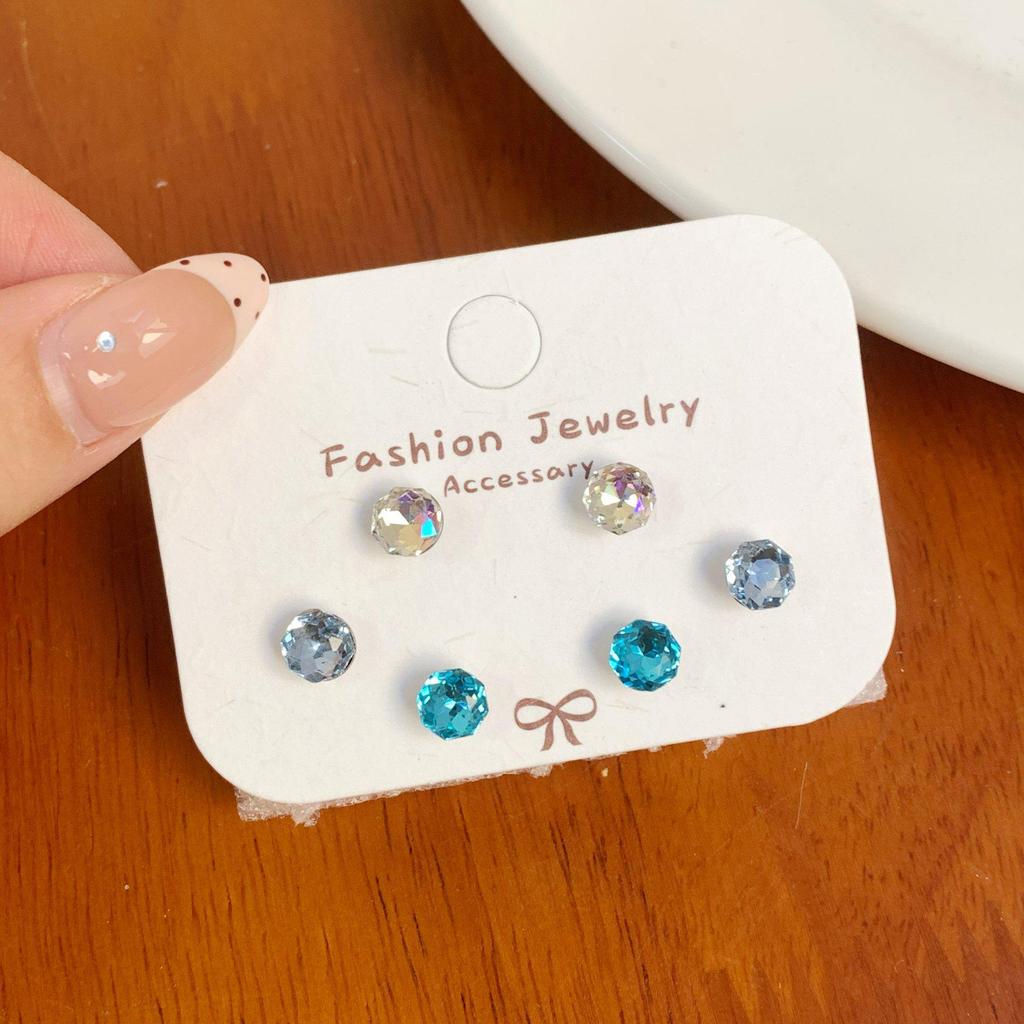 Funkelnde Millennium Achtseitige Zirkon Rosen Ohrstecker für Damen - Personalisiertes Vielflächiges Exquisites Design
