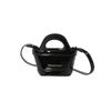 Fashion Design Patent Leather Bucket Bag Korean Popular New Mini Crossbody Bag Women's Casual Bright Surface Shoulder Handbag