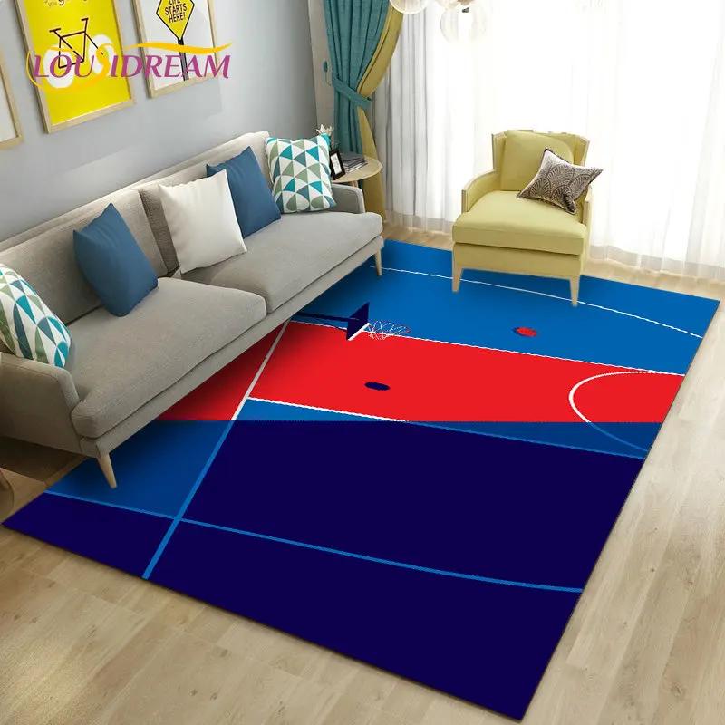 Tappeto 3D Area Basket Grande, Tappeto per Soggiorno Camera da Letto Divano Zerbino Decorazione Cucina, Tappetino Antiscivolo per Gioco Bambini