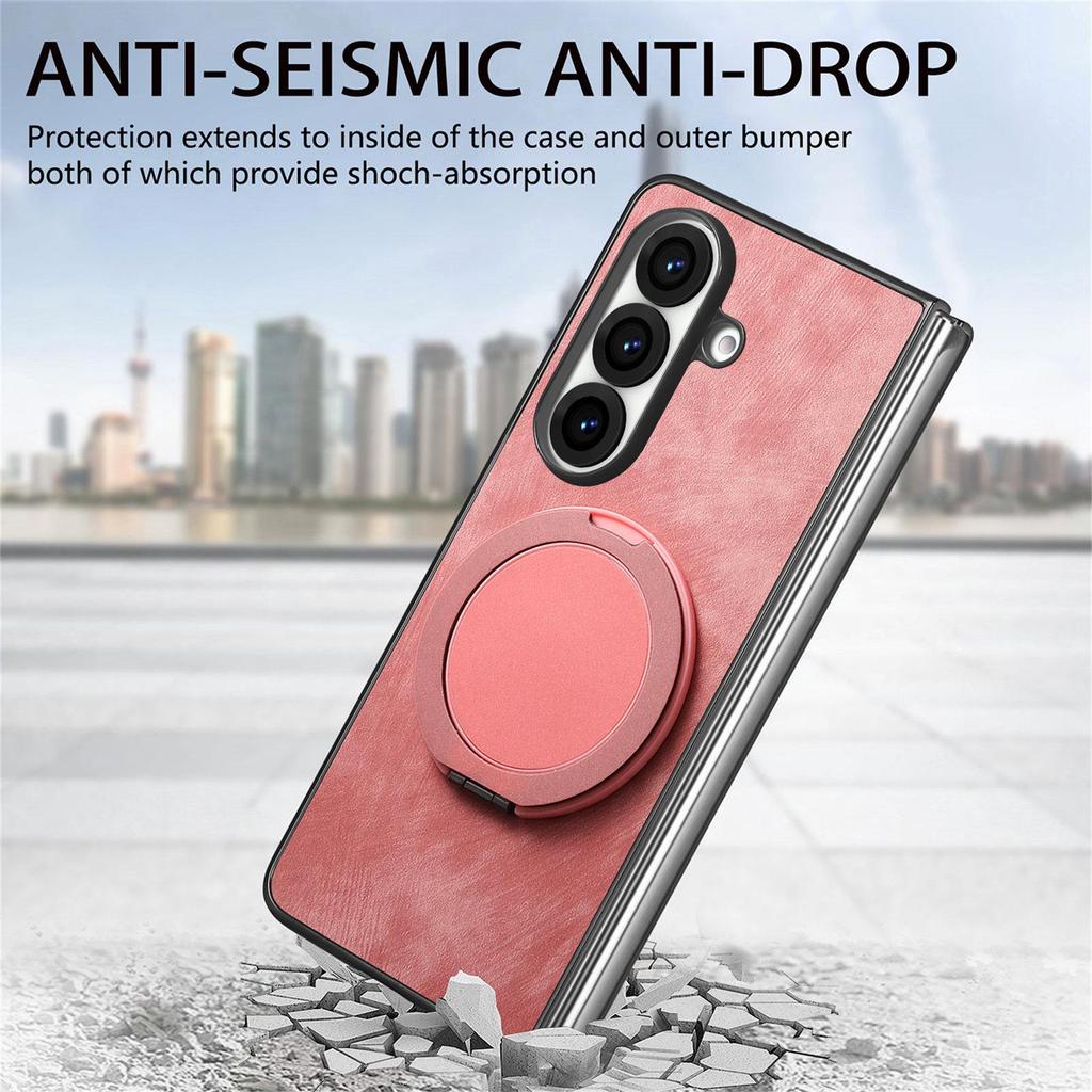 Skórzany portfel etui Galaxy Z Fold6 z miejscem na karty dla Samsung Z Fold7 - Wielofunkcyjne składane etui ochronne