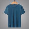 8XL Summer Ice Silk Quick Drying Short Sleeve T-shirt Men Plus Size Loose Breathable Thin Sports Fitness Tee Man Top