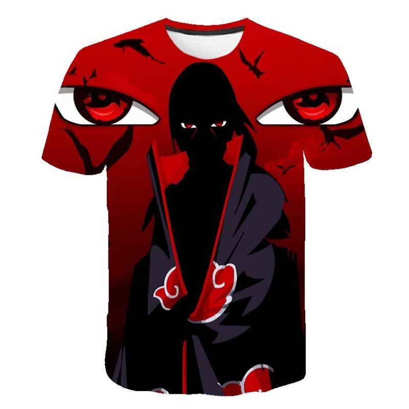 New Naruto Cartoon Character 3D Digital Printed Men's Cartoon T-shirt