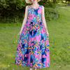 Elegant Women's Long Dresses Summer Vintage Clothes Casual Sleeveless Summer Dress