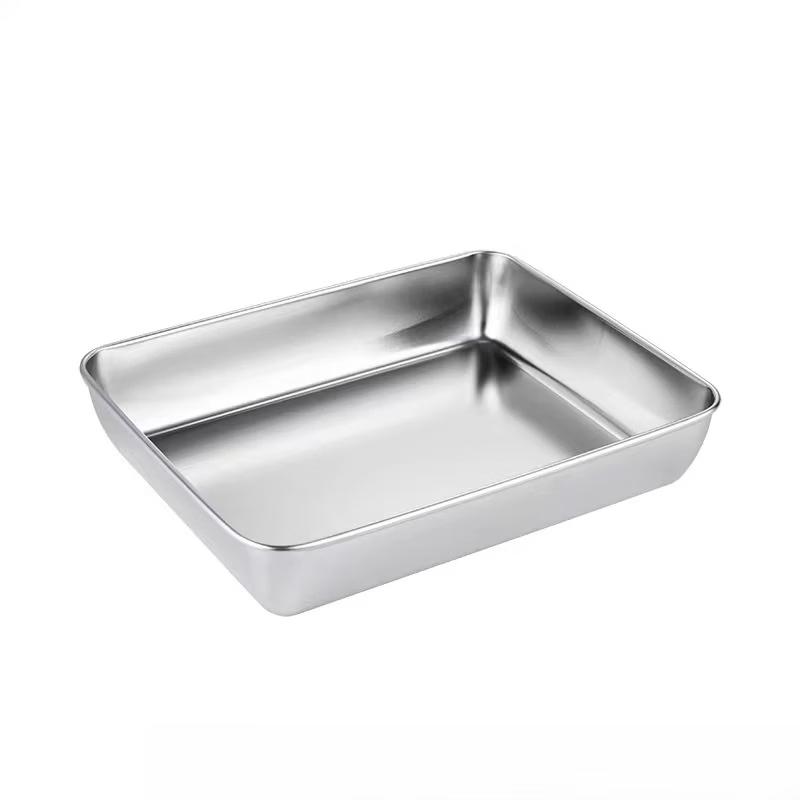 

Japanese Style Extra Thick Stainless Steel Rectangular Kitchen Tray