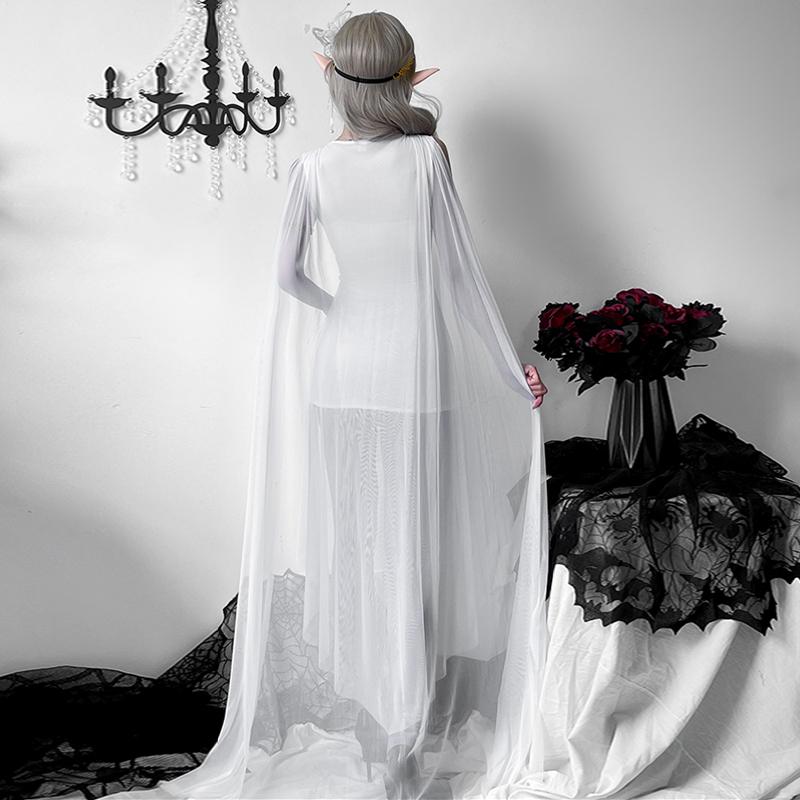 Greek Goddess Medieval Skirt Halloween Costume Elf Dress Cleopatra Athena Performance Costume