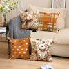 Cartoon Cute Rabbit Printed Pillow Cover Autumn Harvest Thanksgiving Atmosphere Decorative Sofa Pillow