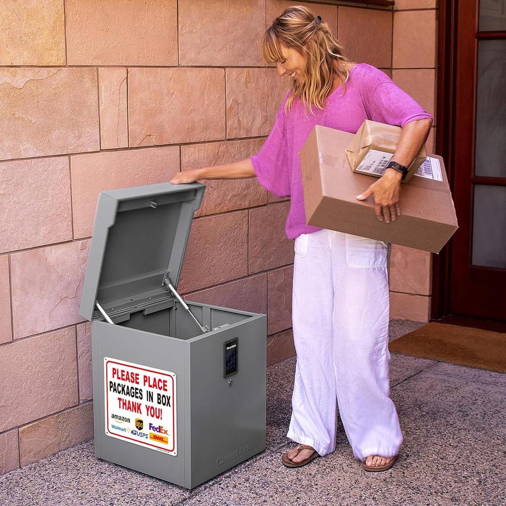 Please place the packaging in the box label 1-piece delivery label made of iron material waterproof and UV resistant