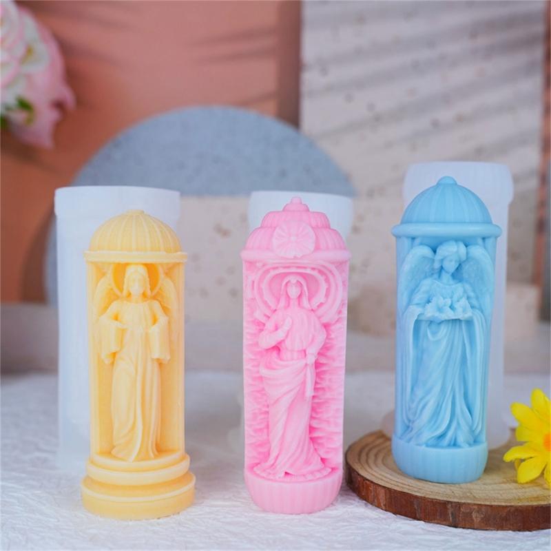 Religion Shape Candle Molds Casting Molds Silicone Mould Ornament Plasters Molds 3D Woman Epoxy Resin Molds
