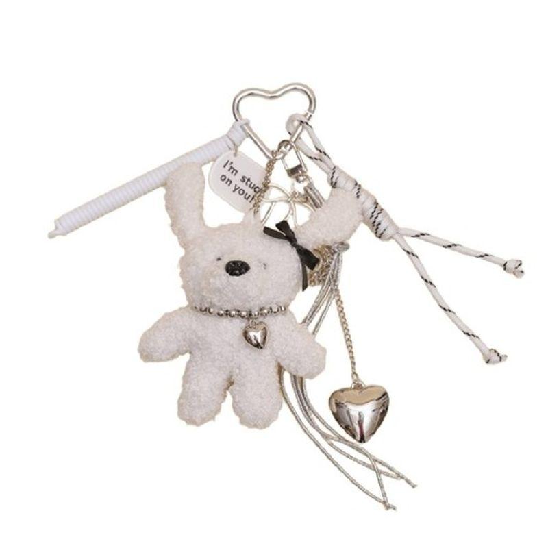 

MOSSGARDEN1919 Boku Boku Character Keychain Pug Pug Pug Pug Puppy Keychain (White) Fluffy Puppy (White)_50MGAC0105