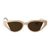 Fendi Cat Eye Sunglasses With Logo Temples Unisex Sunglasses Beige FE40009I57J