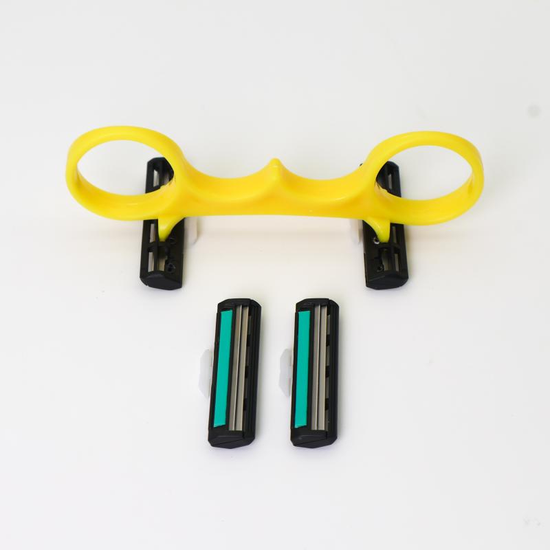 Sphärischer Doppelkopf Schneller Kahlhaarschneider Herren Bequemer Manueller Kahlhaarschneider zur Haarentfernung Mehrzweckrasierer