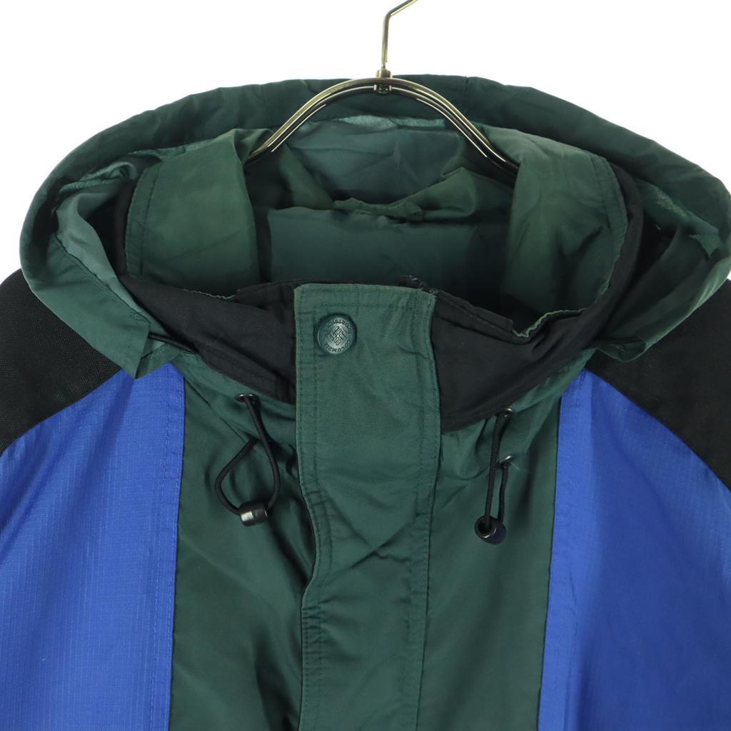 Columbia English letters Long sleeve Mountain parka XXL green Outdoors Men's Used