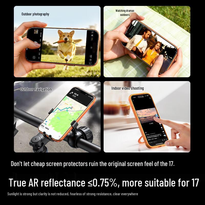 Ugreen AR Corning Anti-Reflective Tempered Glass Screen Protector for iPhone 17 Pro