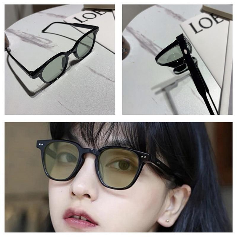 Fashion Korean Yellow Shades Vintage Square Cycling Sunglasses Women Oversized Sun Glasses Fashion Uv400 Eyewear  Goggles