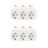 Independent Switch EU Schuko Triple Outlet Power Expansion Plug 1 to 3 Wall Socket Adapter Power Splitter For home