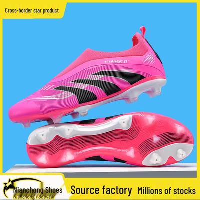 Unisex Flyknit Long-Spike Turf Soccer Shoes - Non-Slip, Low-Top for Youth Outdoor Training