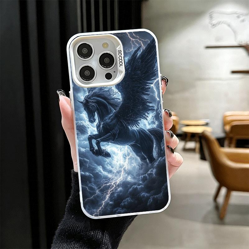 

Black Horse Galloping Shockproof Phone Case for iPhone 17 Air 16 16E 15 Pro Max 14 Plus 13 Mini 12 Back Cover Anti Fall Fundas iPhone 16 Pro Max