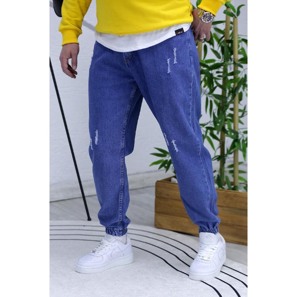Men's Jeans With Elastic Cuffs, Boyfiren Jeans Pnt. 646