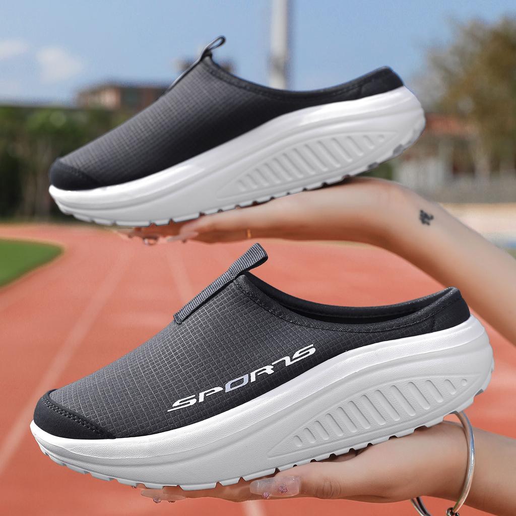 Fashion Women's Slippers 2025 New Personality Half Slippers Fashion Casual Shoes Thick Soled Platform Light Comfortable Anti-slip Shoes