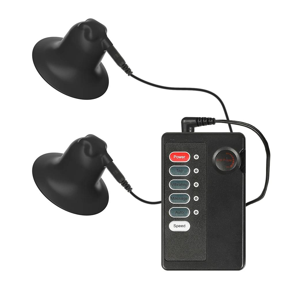 Electric Shock Nipples Clamps Breast Stimulation Metal Labium Clitoris Clips Slave  Bondage Chest Massage  Sex Toys 18+