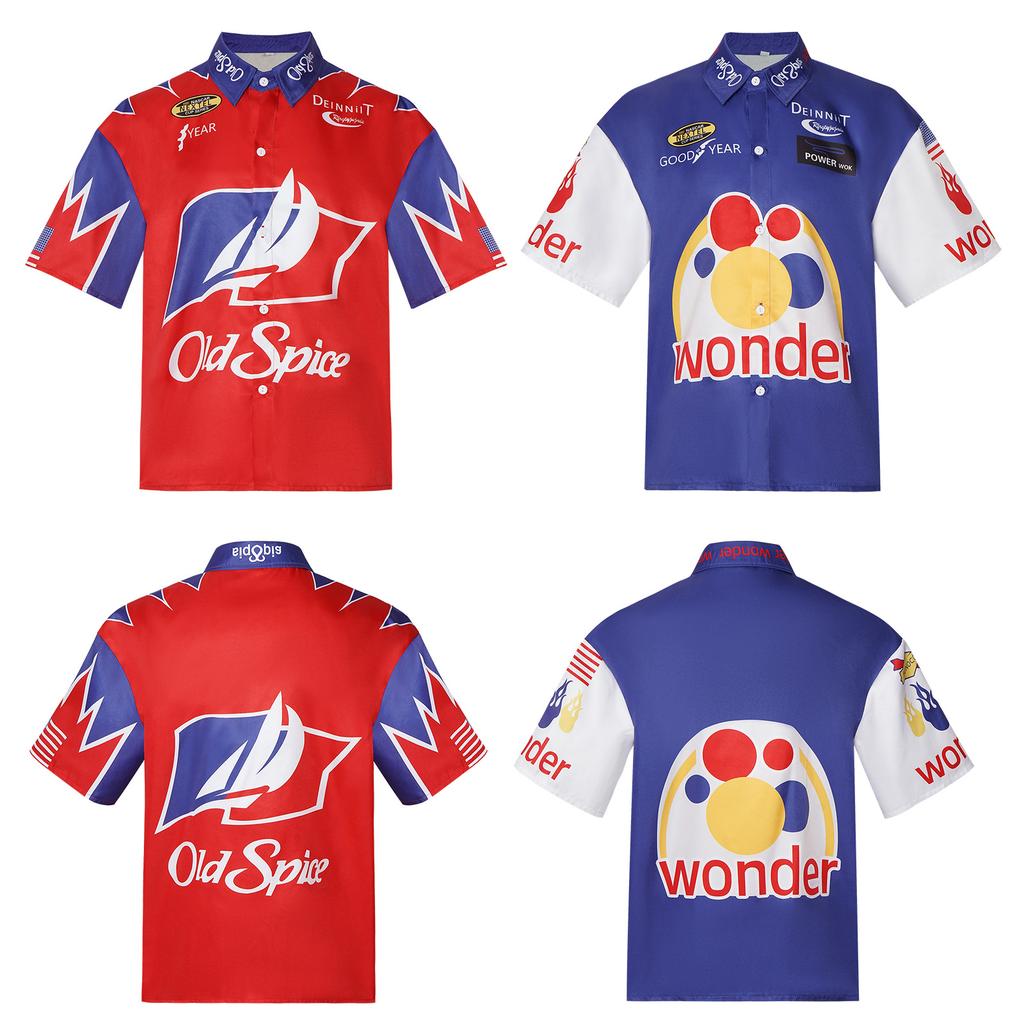 Film Ricky Bobby Cosplay Uniform Rennbekleidung Oberteil Hose Halloween Karneval Kostüme Talladega Cos Nights Rollenspiel Kostüm Anzug
