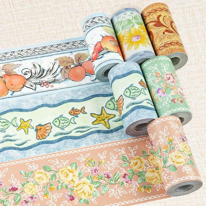 1 Roll Borders Trim Line Waterproof Wall Skirt Sticker 10M Waistline Sticker Door Frame Decorative Wall Sticker Self Adhesive