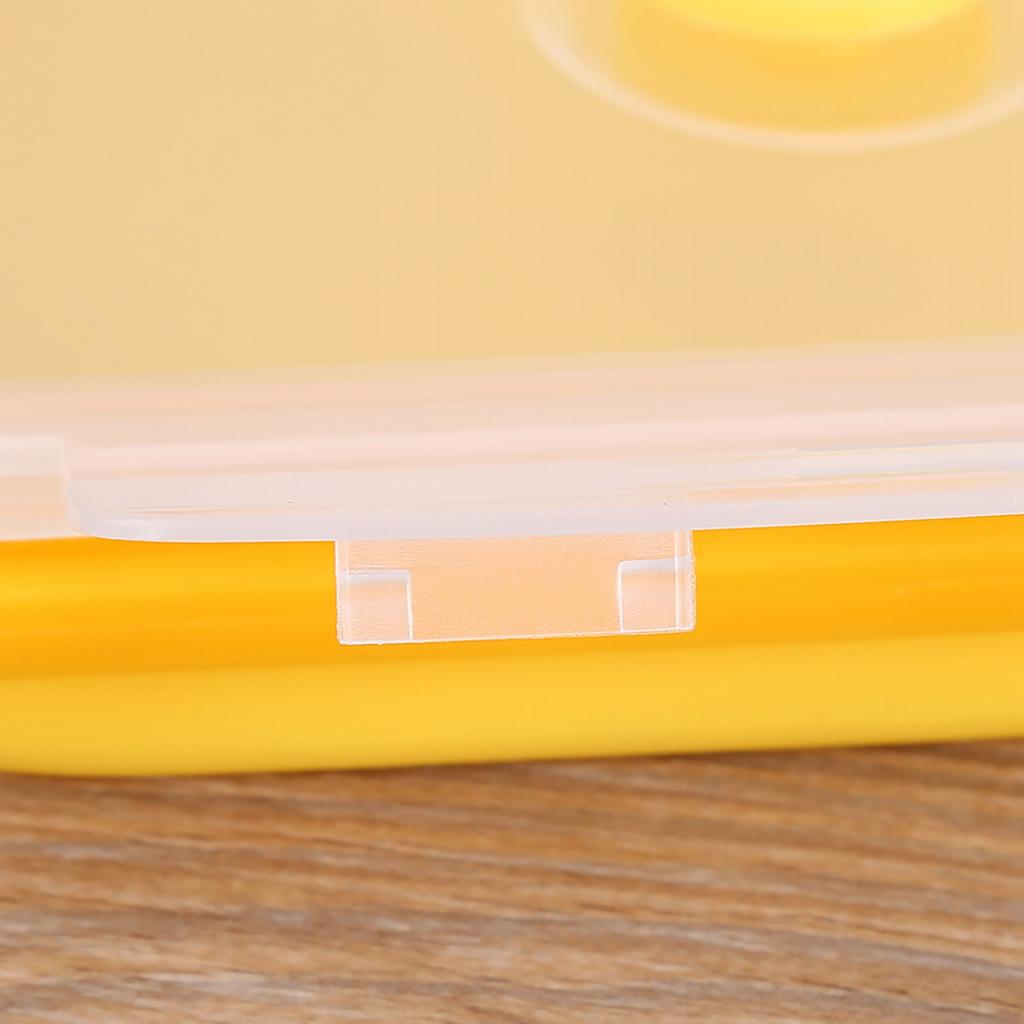 500ml Silicone Collapsible Portable Lunchbox Bowl Folding Food Storage Container Yellow