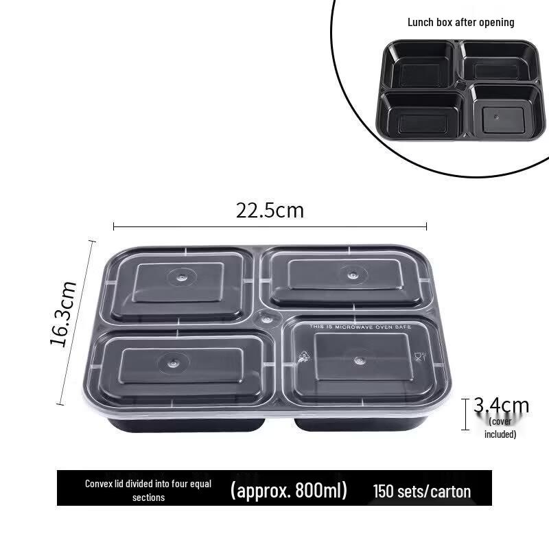 Disposable Plastic Compartment Meal Prep Containers
