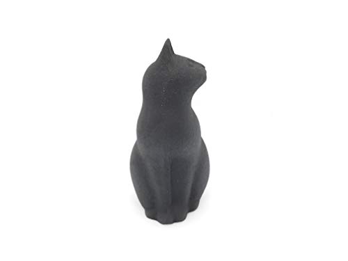 Iwachu Paperweight, Long-Tailed Cat, Black, Dimensions (cm): 5 X 3.5 X 7.5 (H), 30501, Nambu Ironware