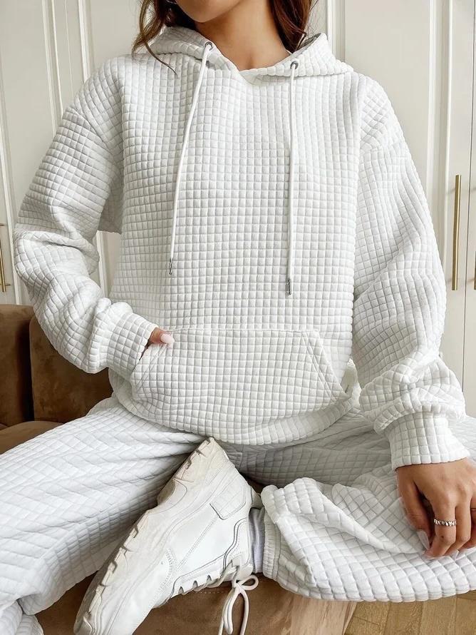 2024 Autumn & Winter Women's Round Neck Long Sleeve Sweater - Solid Color