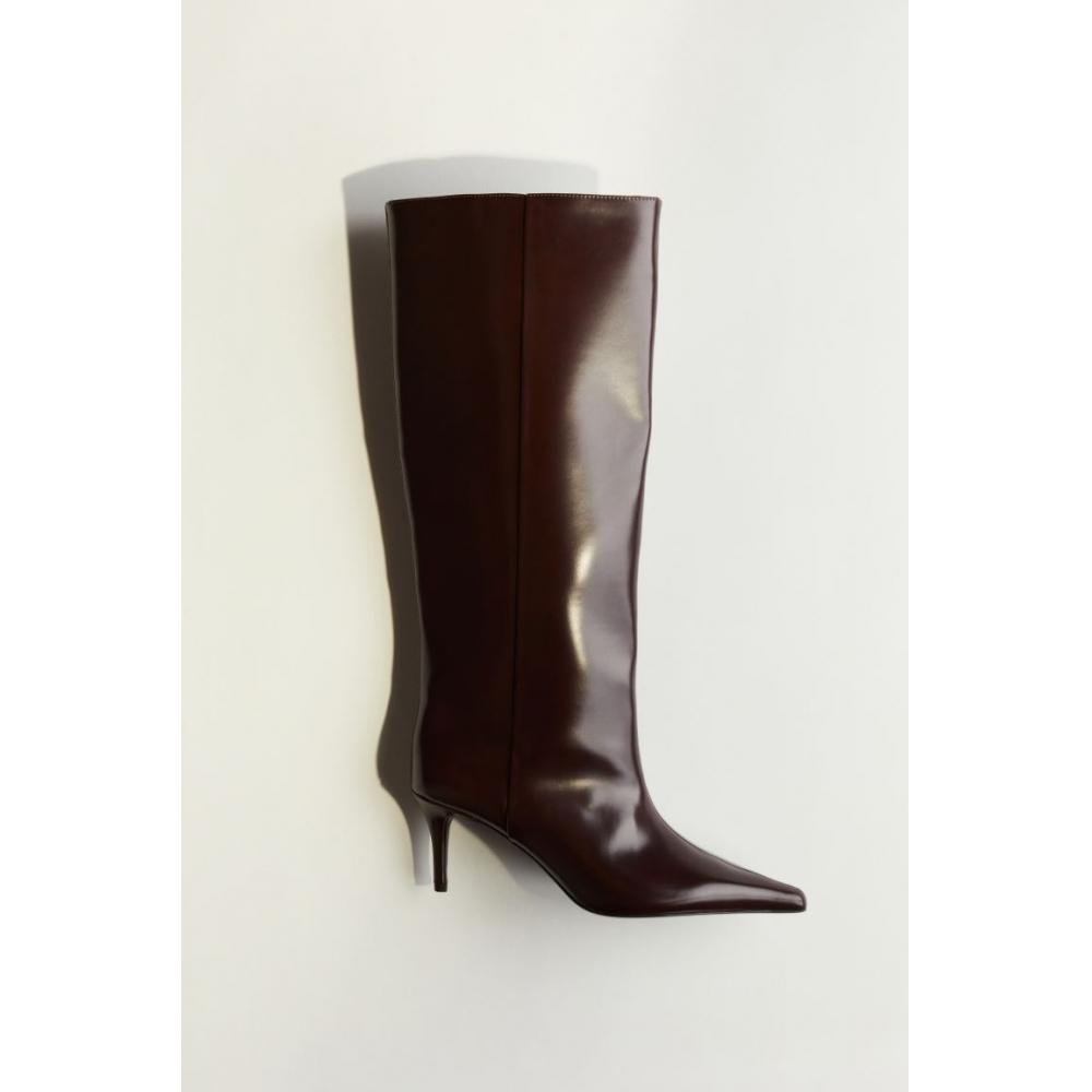 

Сапоги HM до колена бордовые