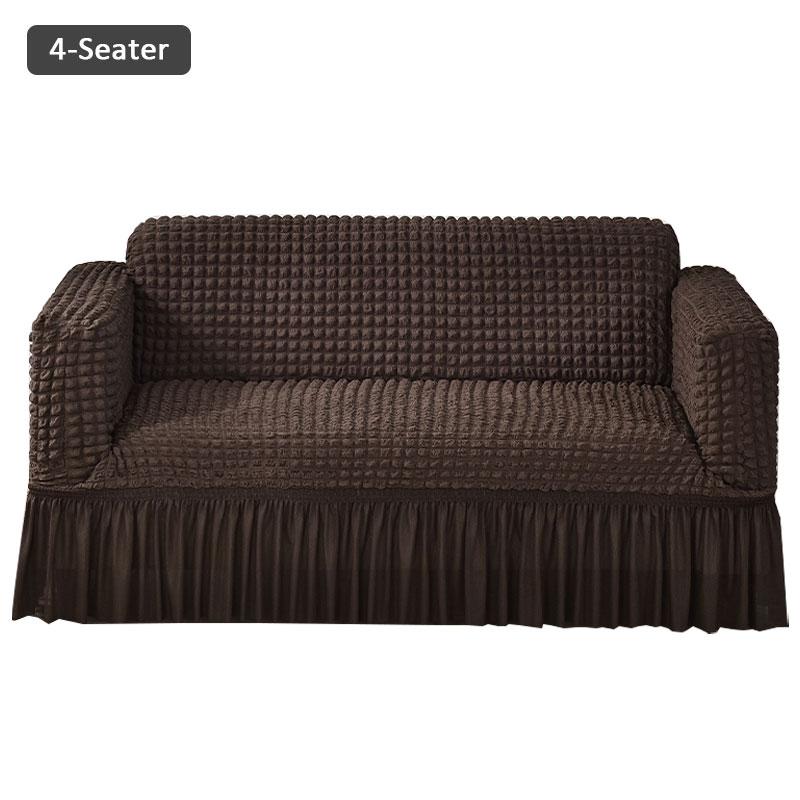1Pc Seersucker Sofa Covers Living Room Solid Color Stretch Sofa Slipcover Thick Anti-Dirty Home Cushion Cover Home Decorative