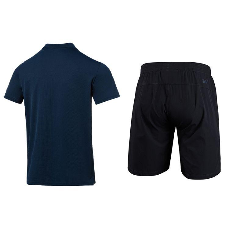 Under Armour Gładka koszulka polo z krótkim rękawem, wygodny luźny krój, szorty ze średnim stanem, casualowy zestaw sportowy, zestawy męskie 23500507-408+22500214-001