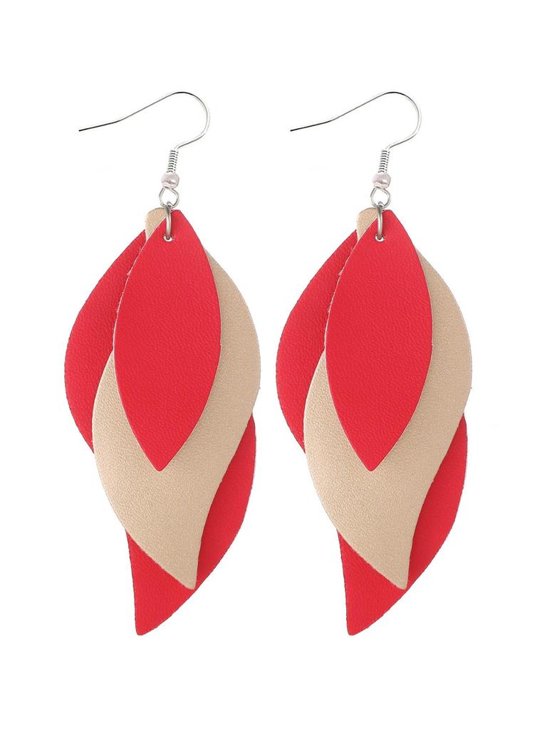 Stylish PU Leather Earrings: Creative Designs & Shapes