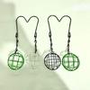 Metal Suet Ball Bird Feeders Set with Hanging Chain Squirrels Proof Bird Feeders for Outdoor Garden Hummingbird Feeders