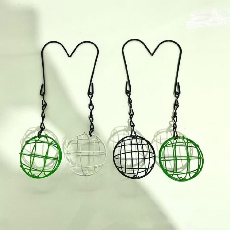 Metal Suet Ball Bird Feeders Set with Hanging Chain Squirrels Proof Bird Feeders for Outdoor Garden Hummingbird Feeders