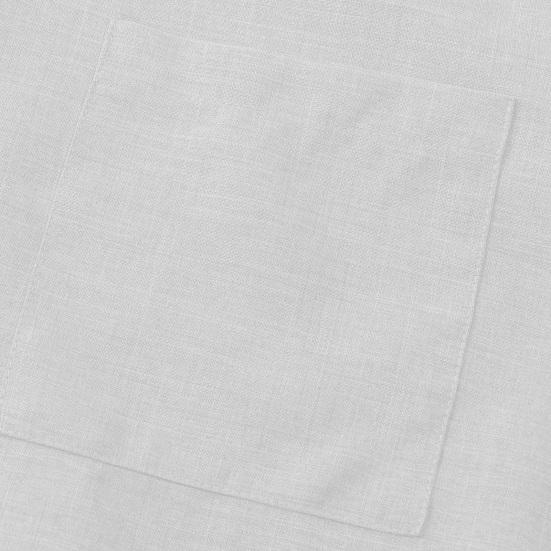 Sommer Herrenhemd Stehkragen Einreihig Brusttasche Einfarbig Locker Strickjacke Kurze Ärmel Weich Atmungsaktiv Lässig Mittellang Business
