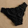 1 Piece Solid Women Bikini Bottoms Vintage Mid Waist Butts Briefs Swimsuits Panty