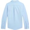 Polo Ralph Lauren Shirt Logo Print Single-Breasted Point Collar Long Sleeve Kids Shirts Light-Blue 322914506-003