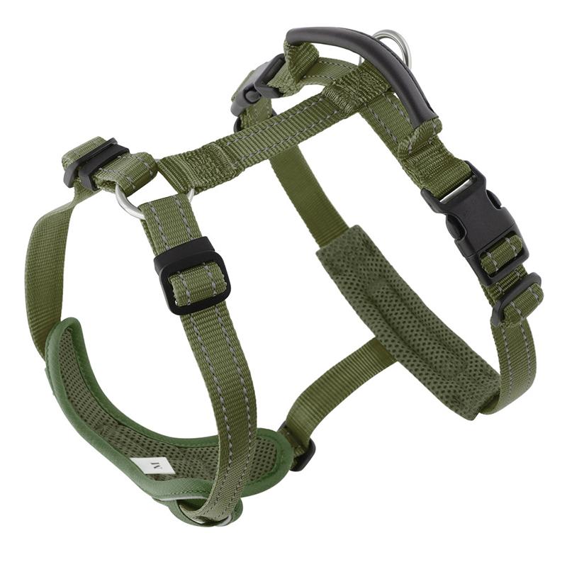 Lightweight Breathable H-shaped Dog Harnesses with Leather Handle Adjustable Reflective Soft Nylon Vest Harness Dogs Accessories