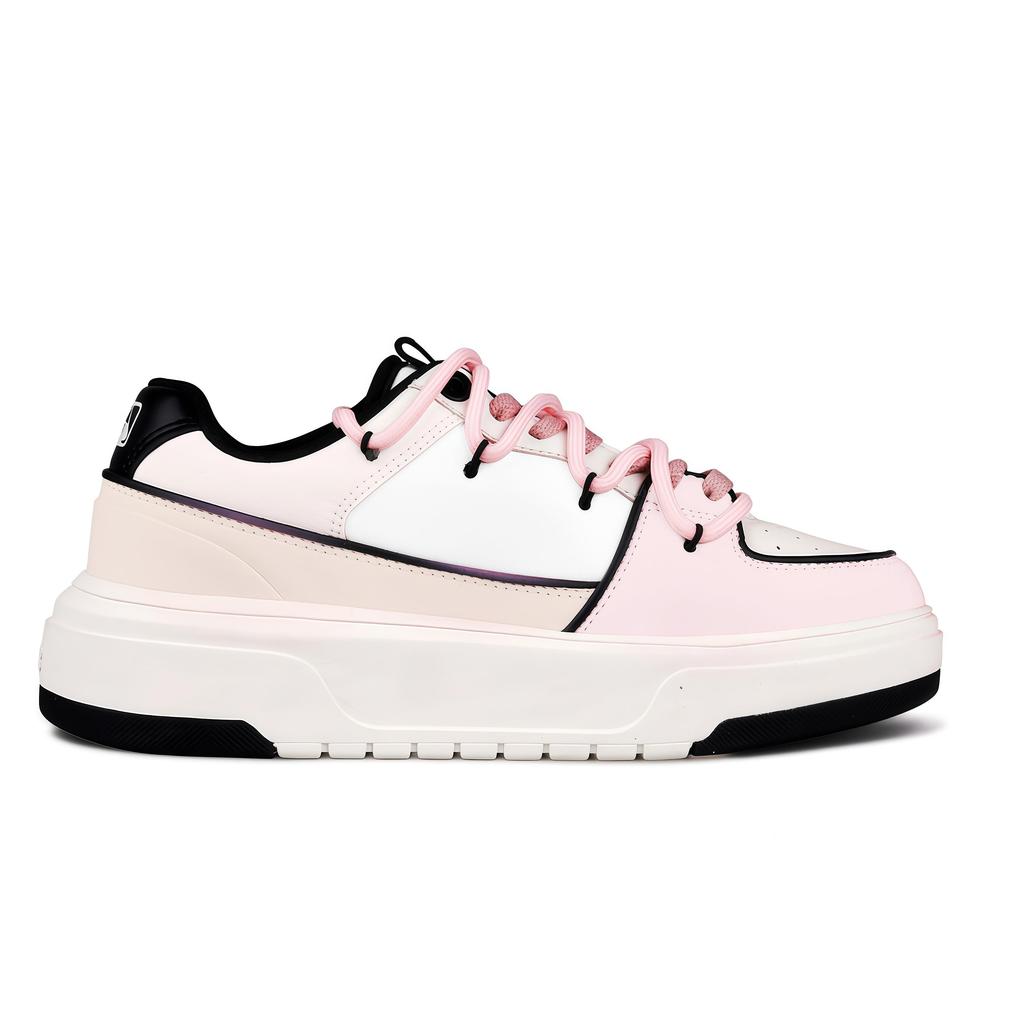 MLB Chunky Liner Heartfelt Sweet Chain Abrasion Resistant Abrasion Resistant Low Top Skateboard Shoes Unisex Pink White 3ASXCA12N-50WHS(Team266-)