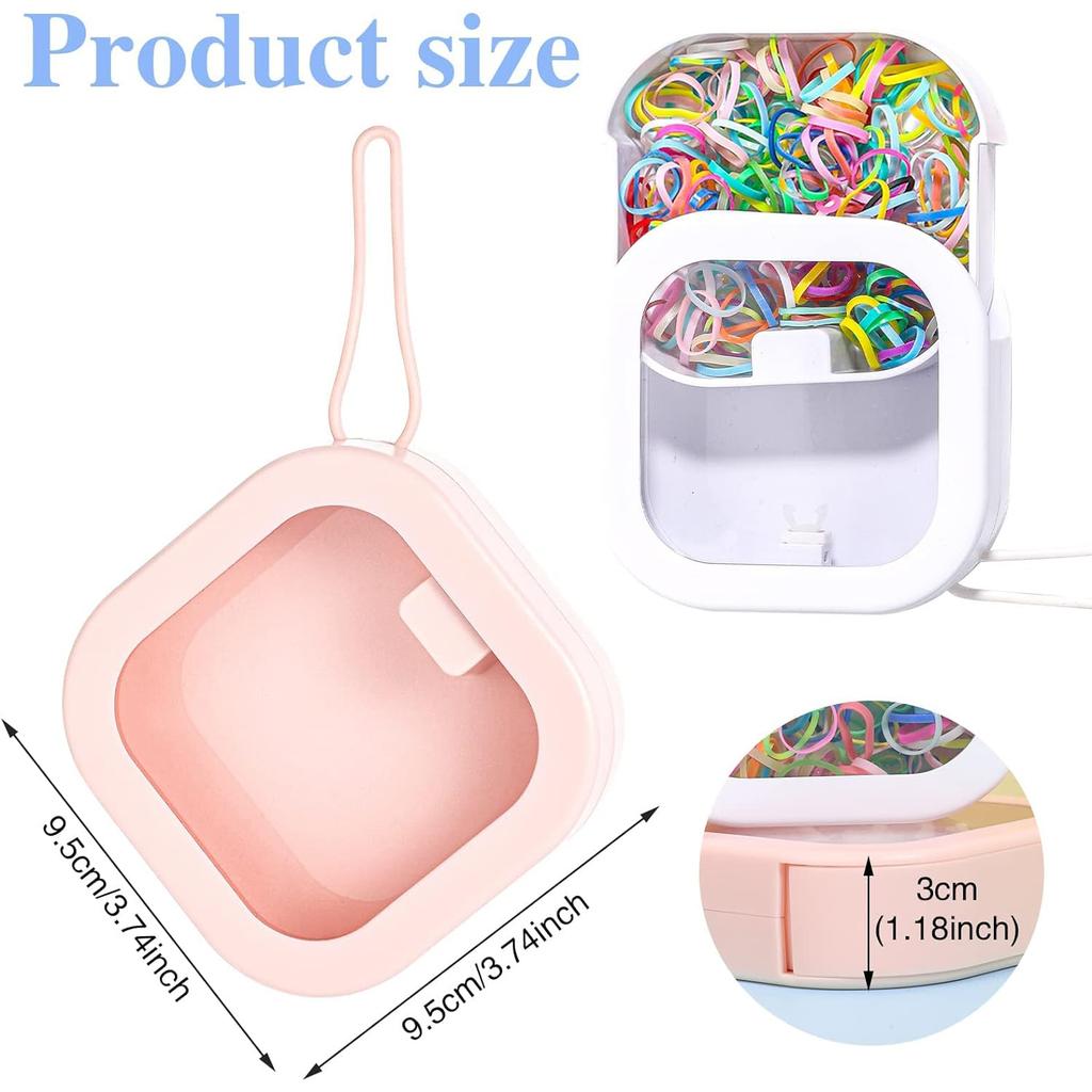 1 Pcs Hair Tie Organizer, Portable Hair Accessory Storage Containers Small Stackable Hair Ties Qtip Travel Holder Cotton Swab Dispenser
