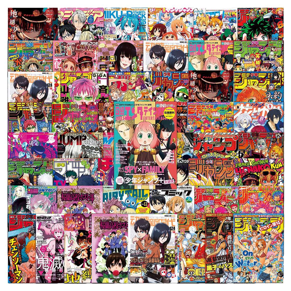 10 30 50Pcs Anime Posters Stickers Cool Spy×Family Jujutsu Kaisen Cartoon Graffiti Sticker Decals For Phone Skateboard Notebook