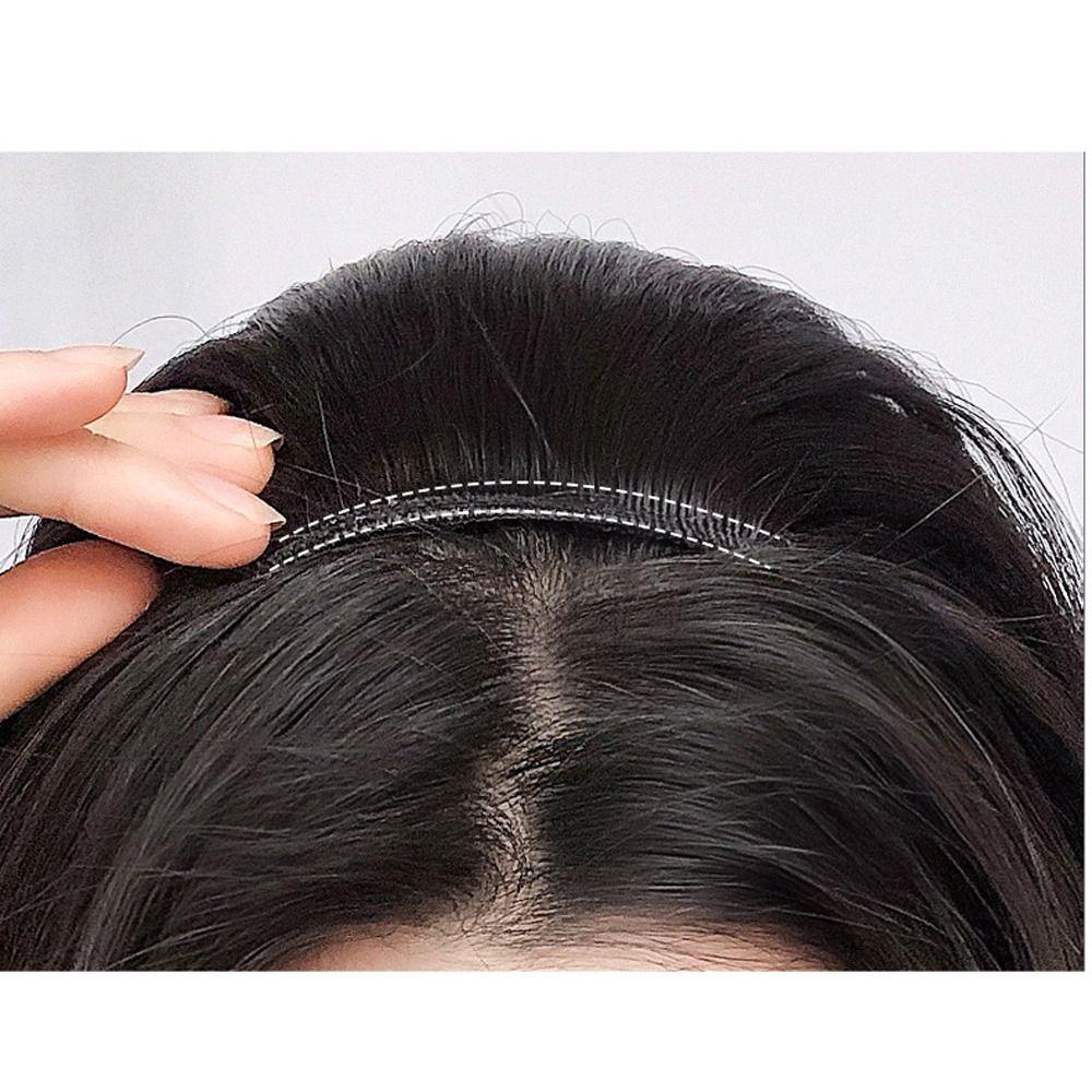 Invisible Seamless Hair Pads Heat Resistant Fiber Synthetic Pads Top Side Cover Hair Piece
