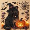 Halloween DIY Malowanie Diamentami Samoprzylepny Kreskówkowy Dynia Malowanie Perłami Styl Ins Dekoracja Sypialni Obraz