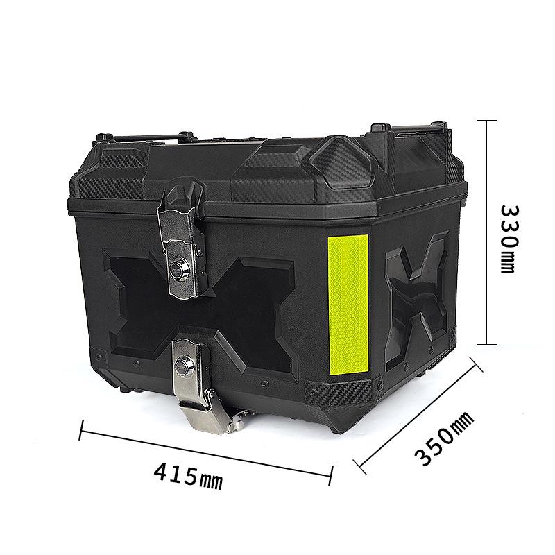 Large Capacity Electric Motorcycle Tail Box: Quick Release & High Strength Rear Storage Trunk for Scooters